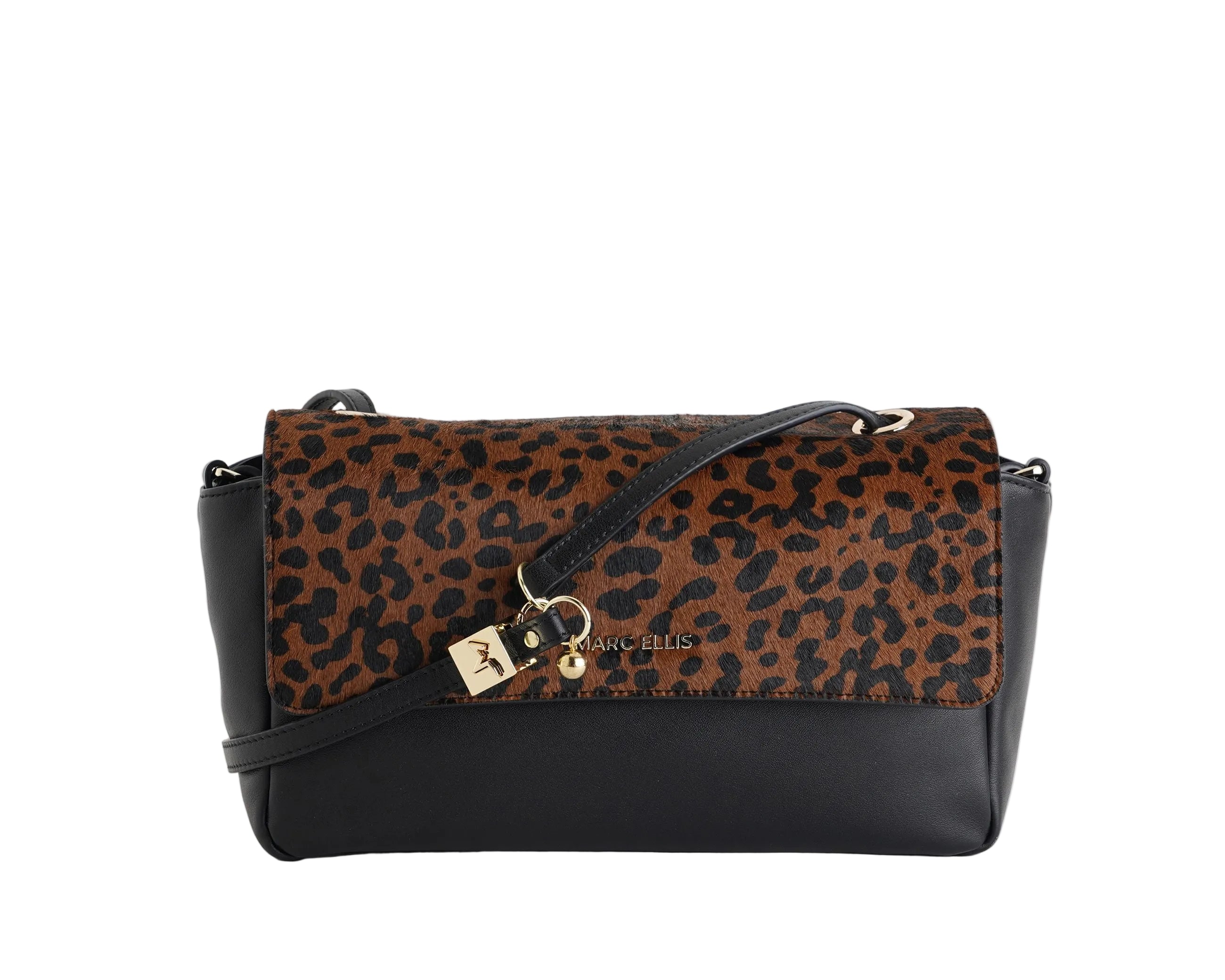 Borsa a spalla Marc Ellis Amelie M Horsy Black/Light Gold Donna
