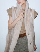 Gilet in montone sintetico Liu Jo 2F6050 T0300 Burro