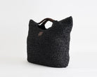 Borsa mare in paglia intrecciata Sundek AW825ABPA100 Black