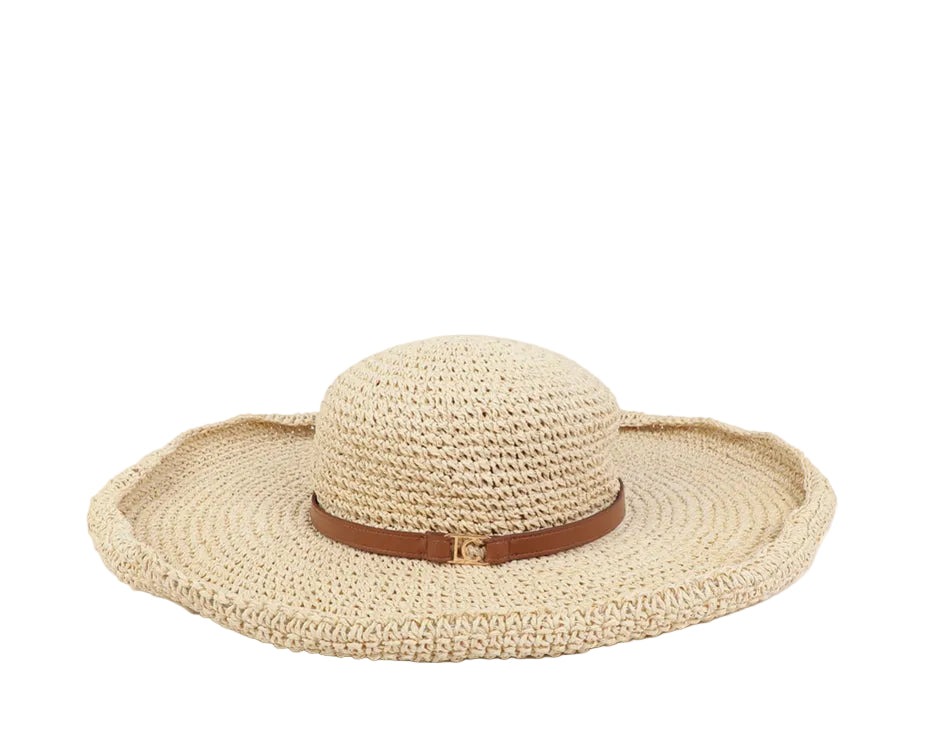 Cappello a tesa larga effetto rafia Lola Casademunt LS2607008 Donna