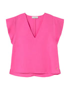 Blusa con volant manica corta Lola Casdemunt LS2615099 Fuxia