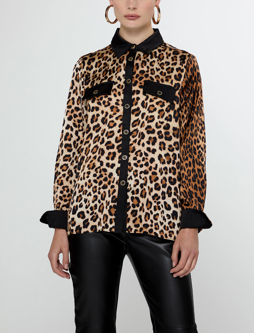 Camicia con stampa animalier LOLA CASADEMUNT LF2515041 Donna