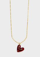Collana Nalì Sof Pendente Cuore LNCL0188 Oro/Rosso