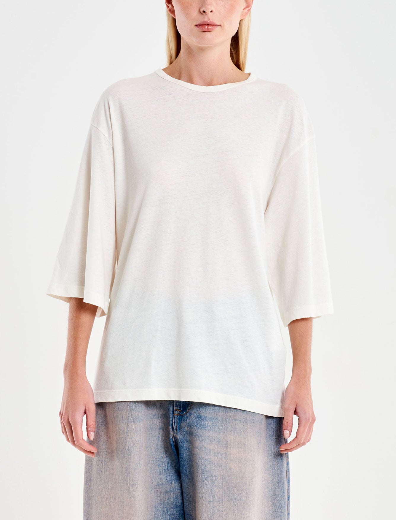 T-Shirt Oversize Vicolo UAB0026 Bianco Donna
