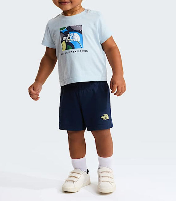 THE NORTH FACE NF0A8G1DMC81 Set T-Shirt e Shorts NSE Box Play Regular colore Blu (Polar Haze/Summit Navy)
