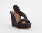 EXÈ Sandalo alto zeppa Naomi-927 dark brown donna - art. NAOMI-927