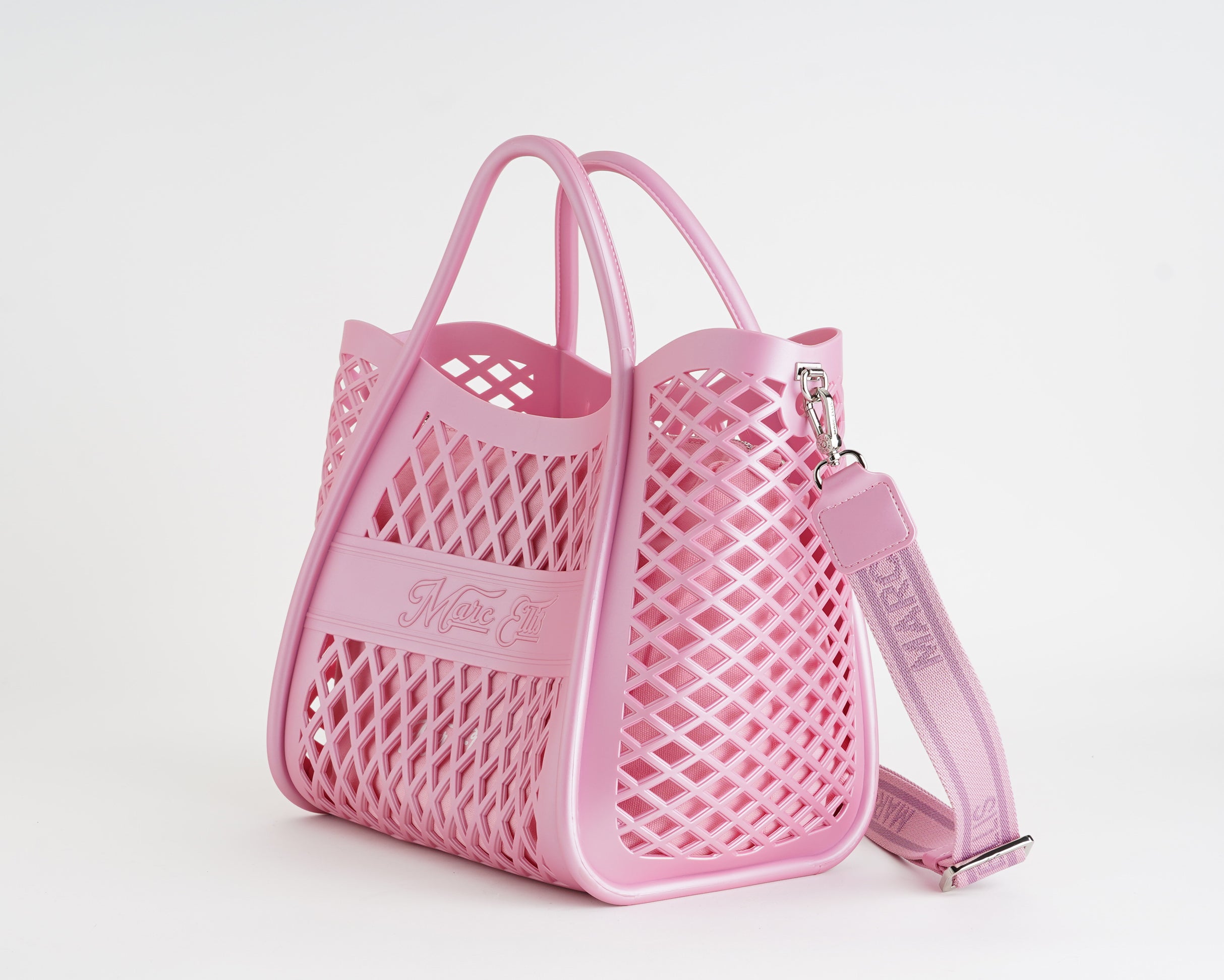 Borsa a mano Marc Ellis FLAT BASKET M Donna Cashmere Rose Silver - Vista laterale