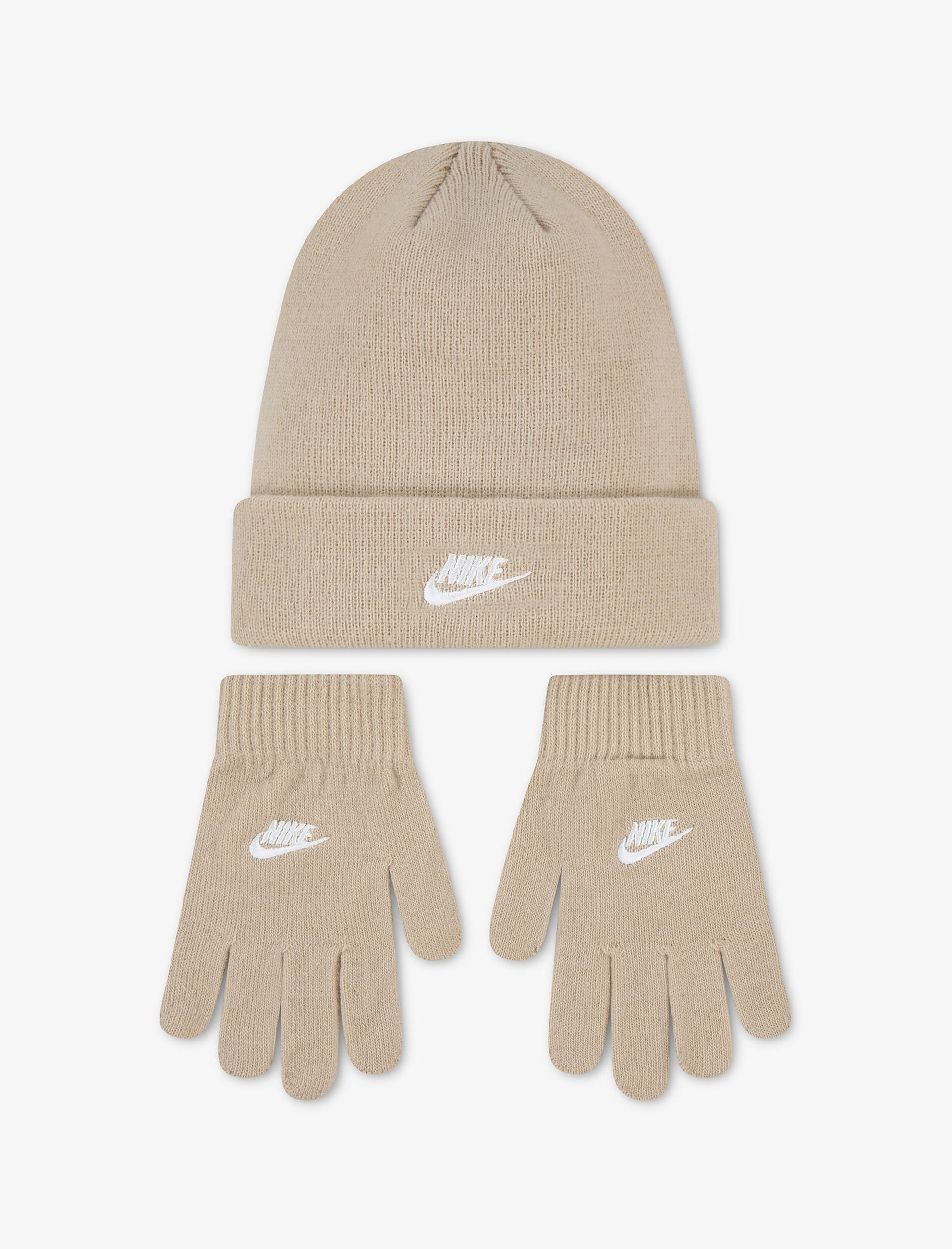 Set Cappello e guanti Nike Club Futura Set 9A2961-X5C Sanddrift Unisex bambino