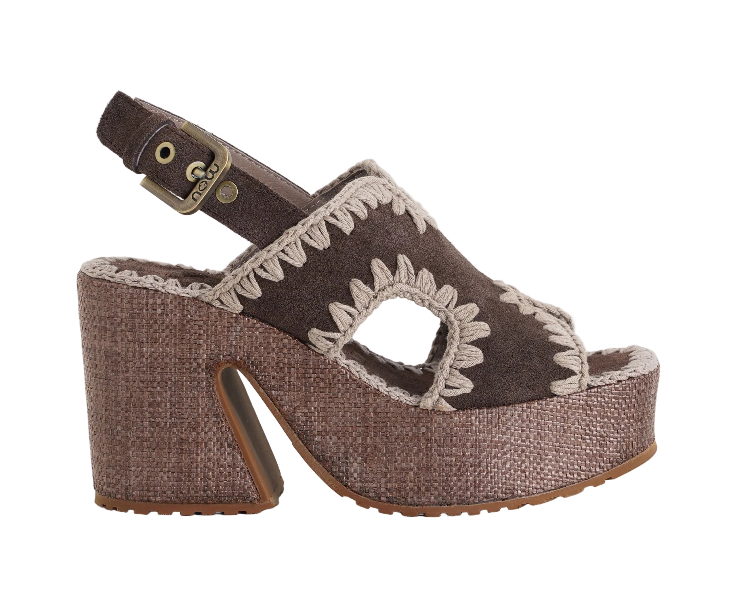 Sandalo alto Mou Raffia Platform MU.SW721002A Donna