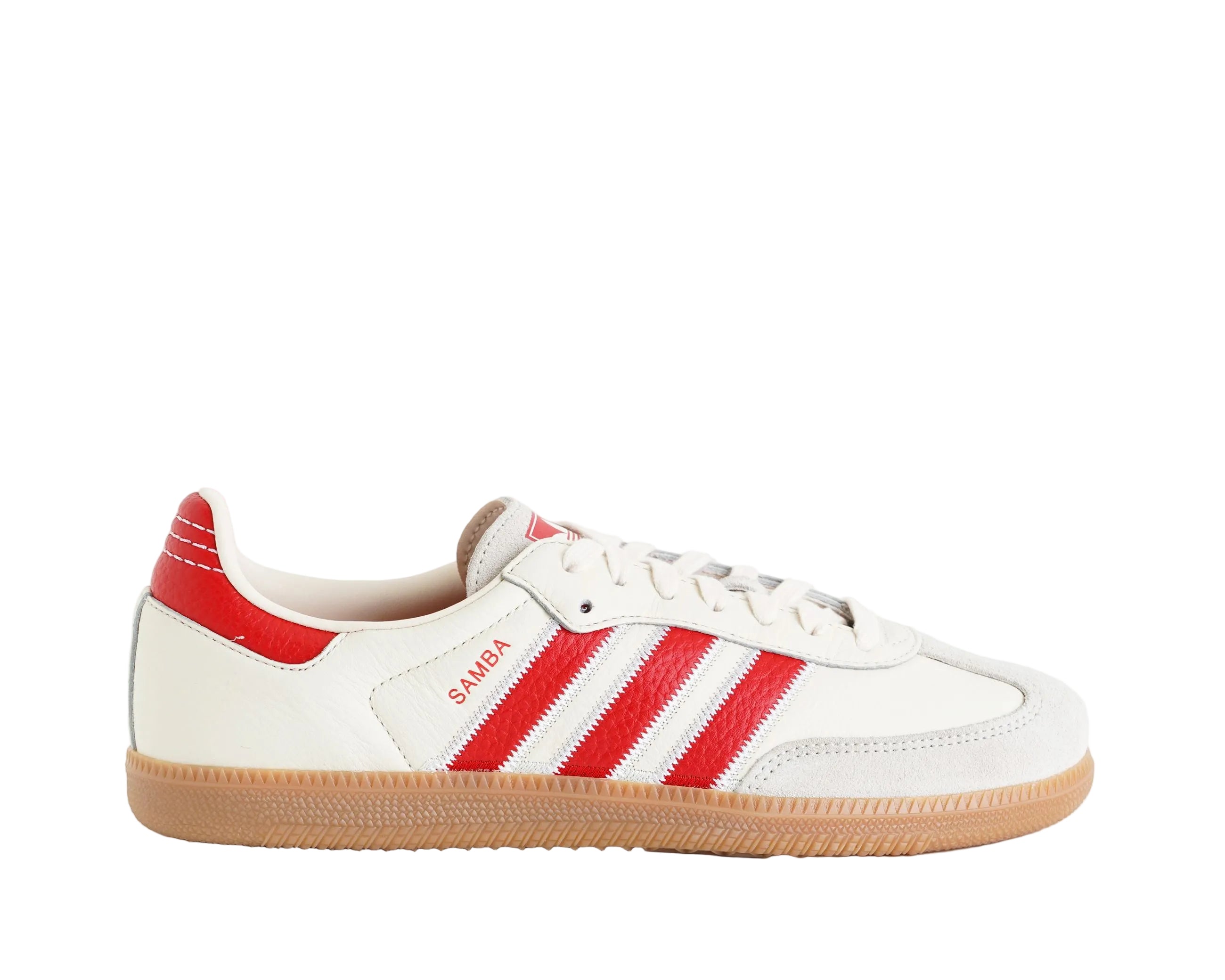 Sneakers Adidas Samba OG KK3271 Bianco/Rosso Unisex Uomo Donna