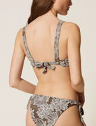 261LMMB11 TWINSET Jacq.Coffee Chocolate/Off White
