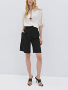Bermuda con pieghe Access Fashion 63-5115-183 Nero