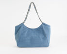 Borsa tote SECRET PON-PON TOTE POCHE DENIM - tracolla regolabile, patch decorativo, donna