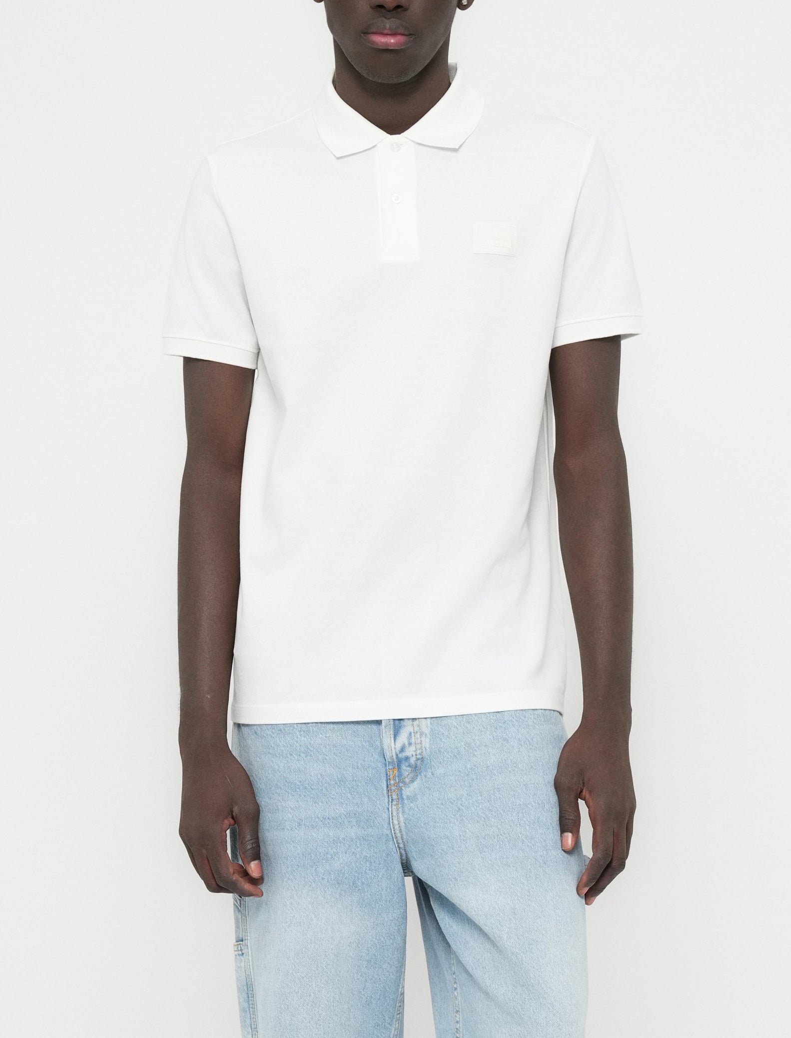 Polo Timberland Silicon Badge TB0A6HTY1001 White Uomo