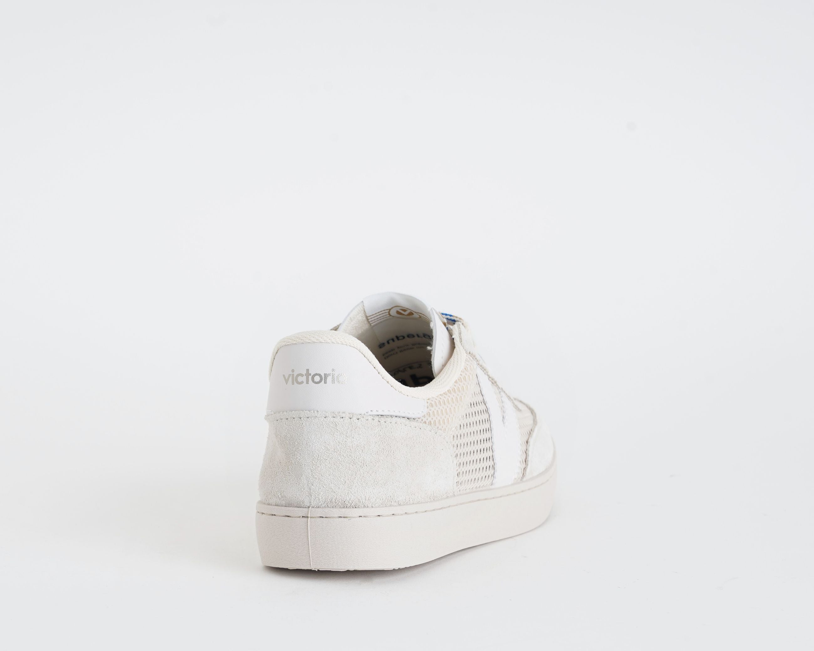 Sneakers Victoria Berlin 1126231 Beige Donna – vista laterale, tomaia in mesh e camoscio
