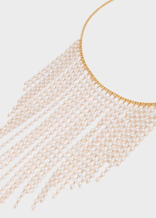 Collana girocollo Nalì con frange di perle EMCL1158 Oro 