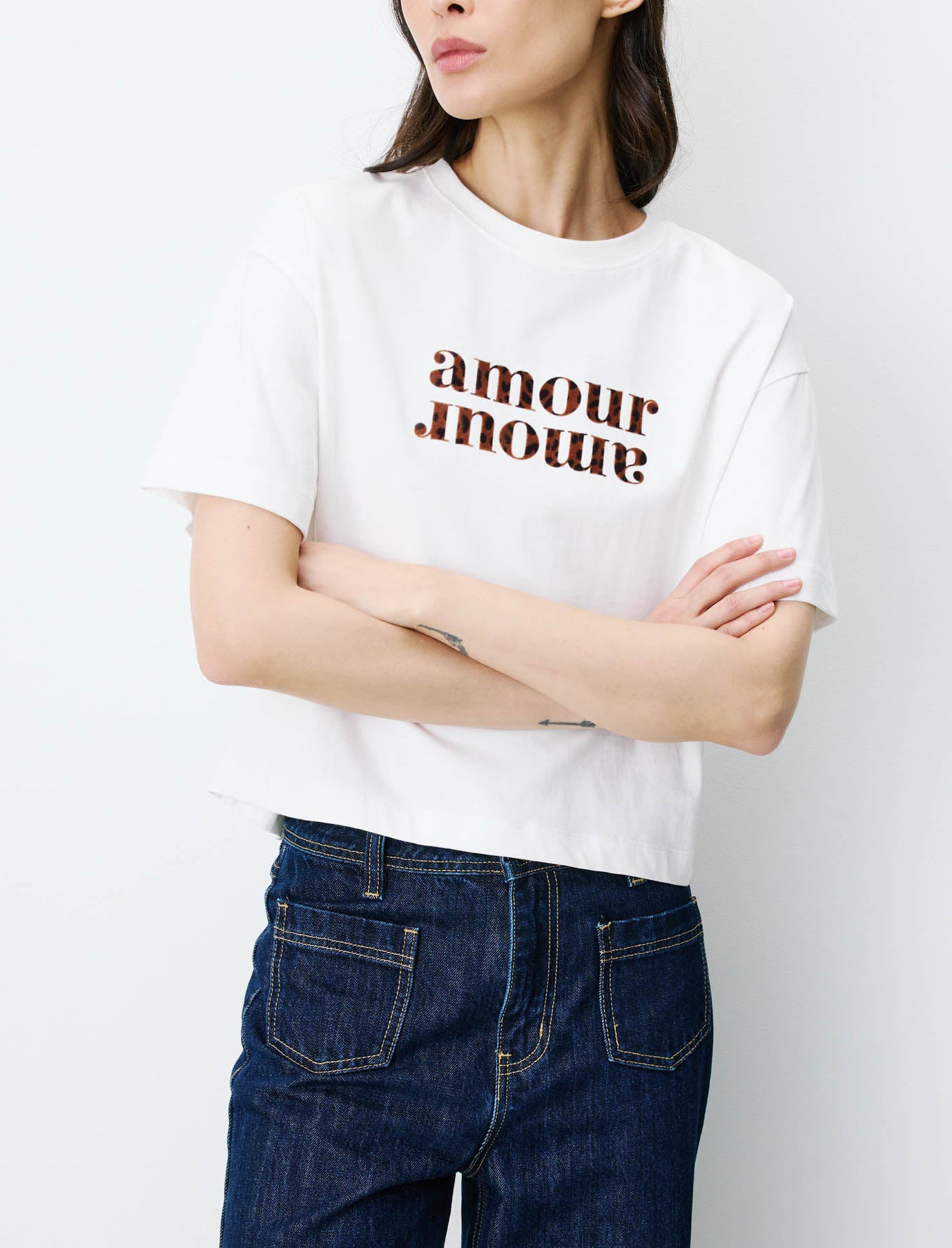 T-Shirt in cotone Grace&Mila Anis FW2617044 Ivoir Donna