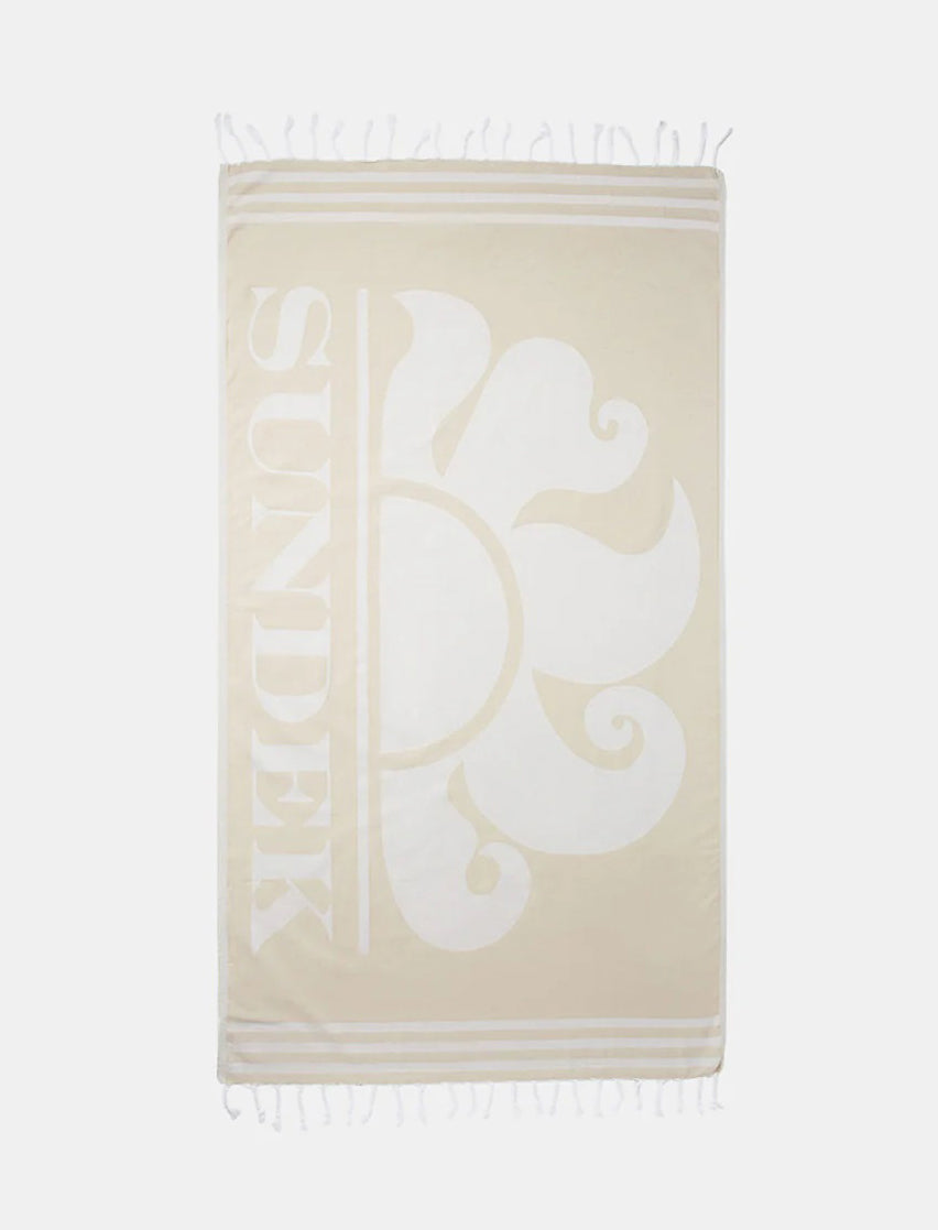 Telo mare Fouta Jacquard con logo Sundek AM401ATC1000 Mangrove