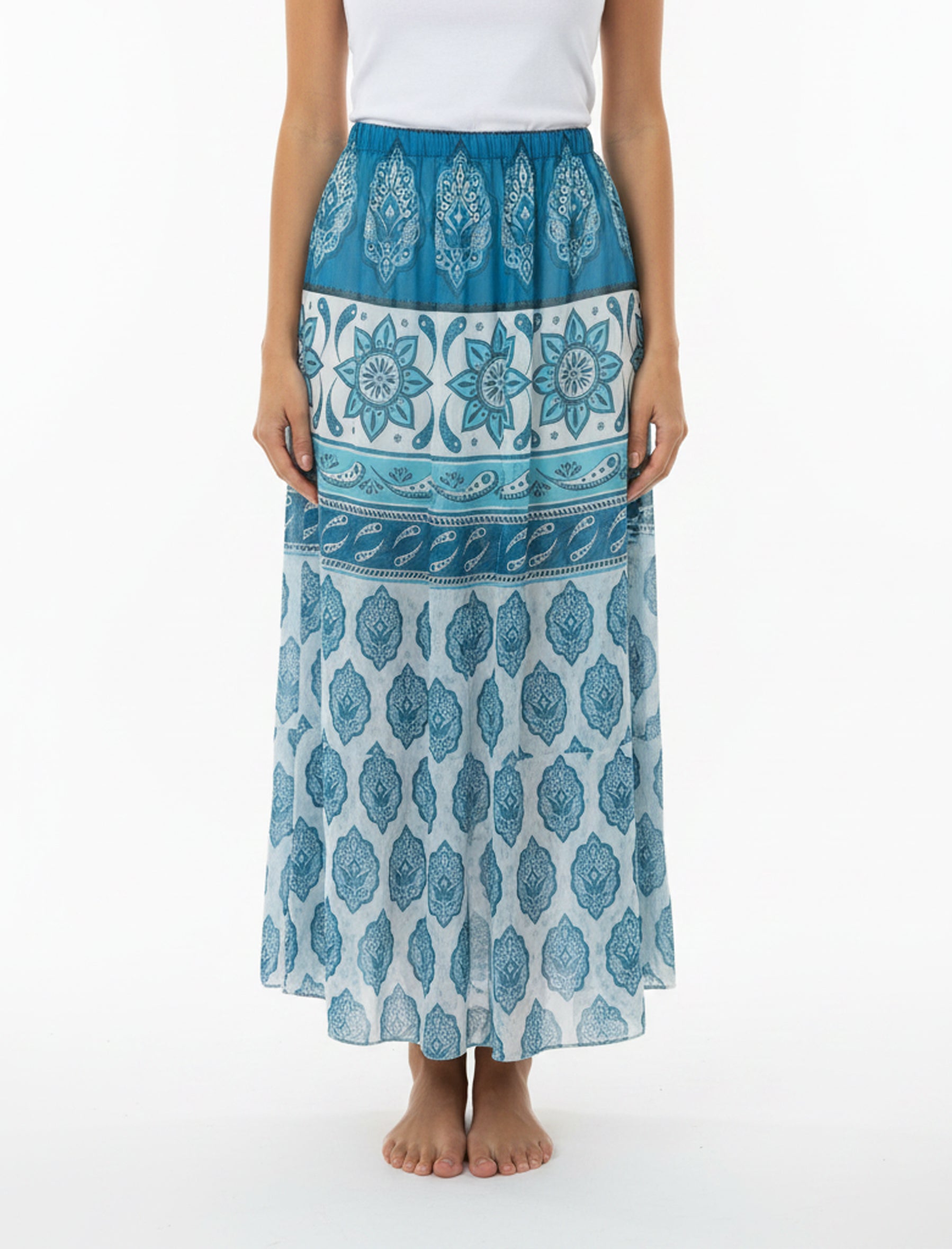 Gonna lunga Georgette Cqraggi CQF123-42 Fantasia 