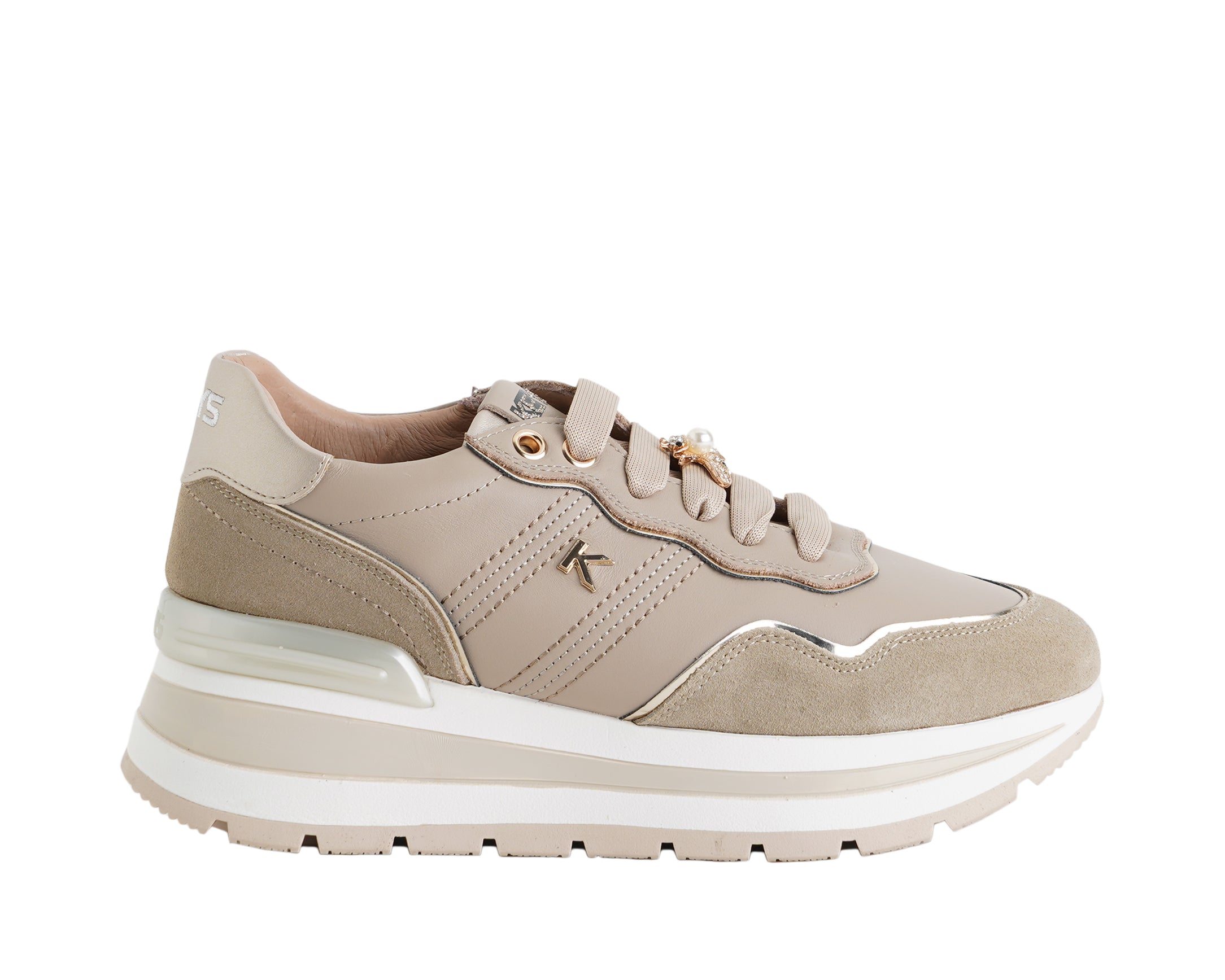 Sneakers con zeppa KEYS K-11232 Beige Donna