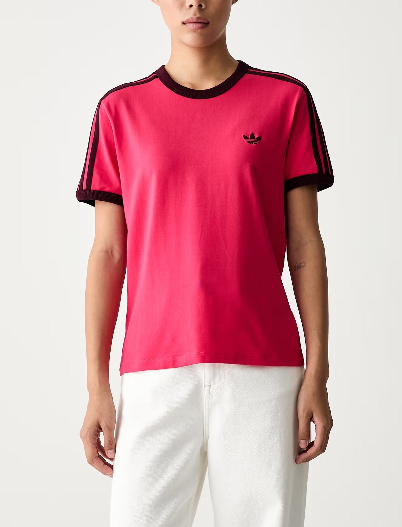 T-Shrt Adidas Originals 3-Stripes KW0234 Vivid red/Bordeaux Donna