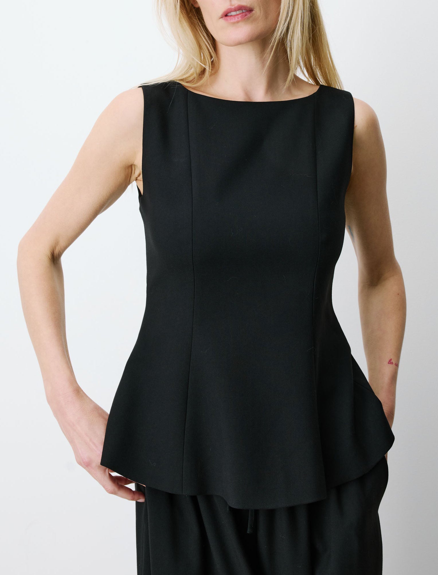 Top peplum Grace&Mila Argent FW2617106 Noir Donna
