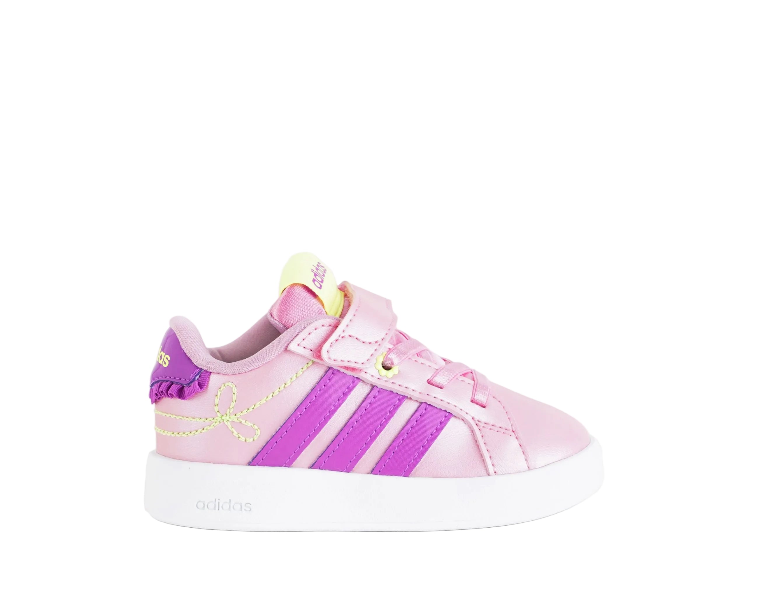 Sneakers Adidas Grand Court 3.0 Girl Infant KI1757 Purple Yellow Taglia 22