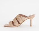 Sandalo con tacco Bibi Lou Palmo 883Z69HG natural da donna, tomaia in tessuto e tacco 7 cm
