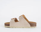 Sandalo VALLEVERDE VH31801BC BEIGE - nabuk, fibbie regolabili, donna