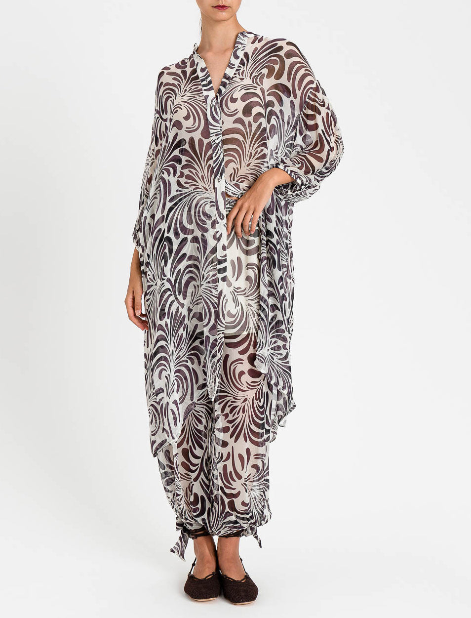 Kaftano lungo Twinset 261LM2PAA Coffee Donna