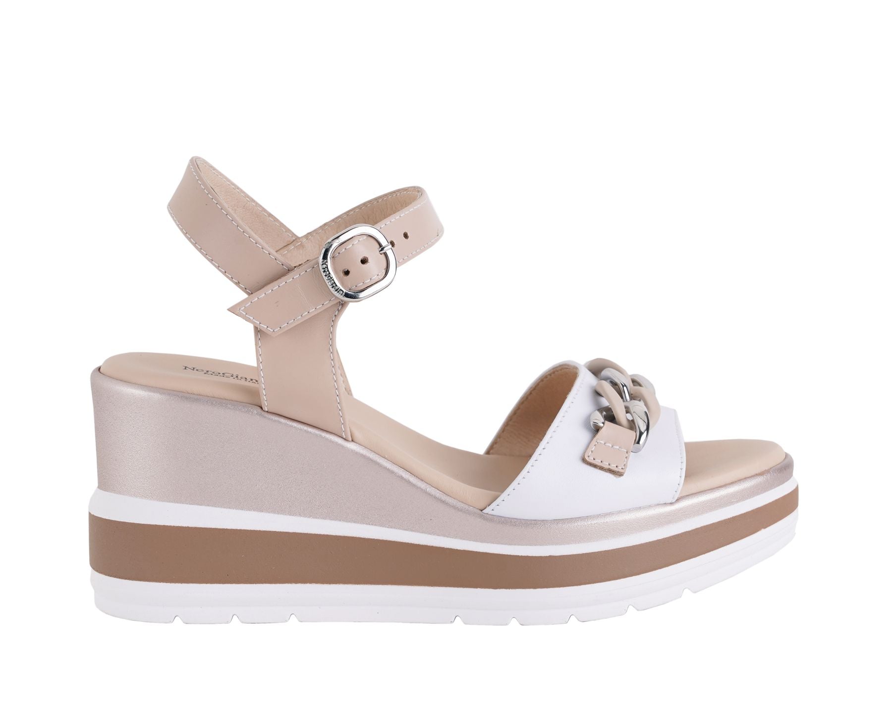 Sandalo con zeppa Donna