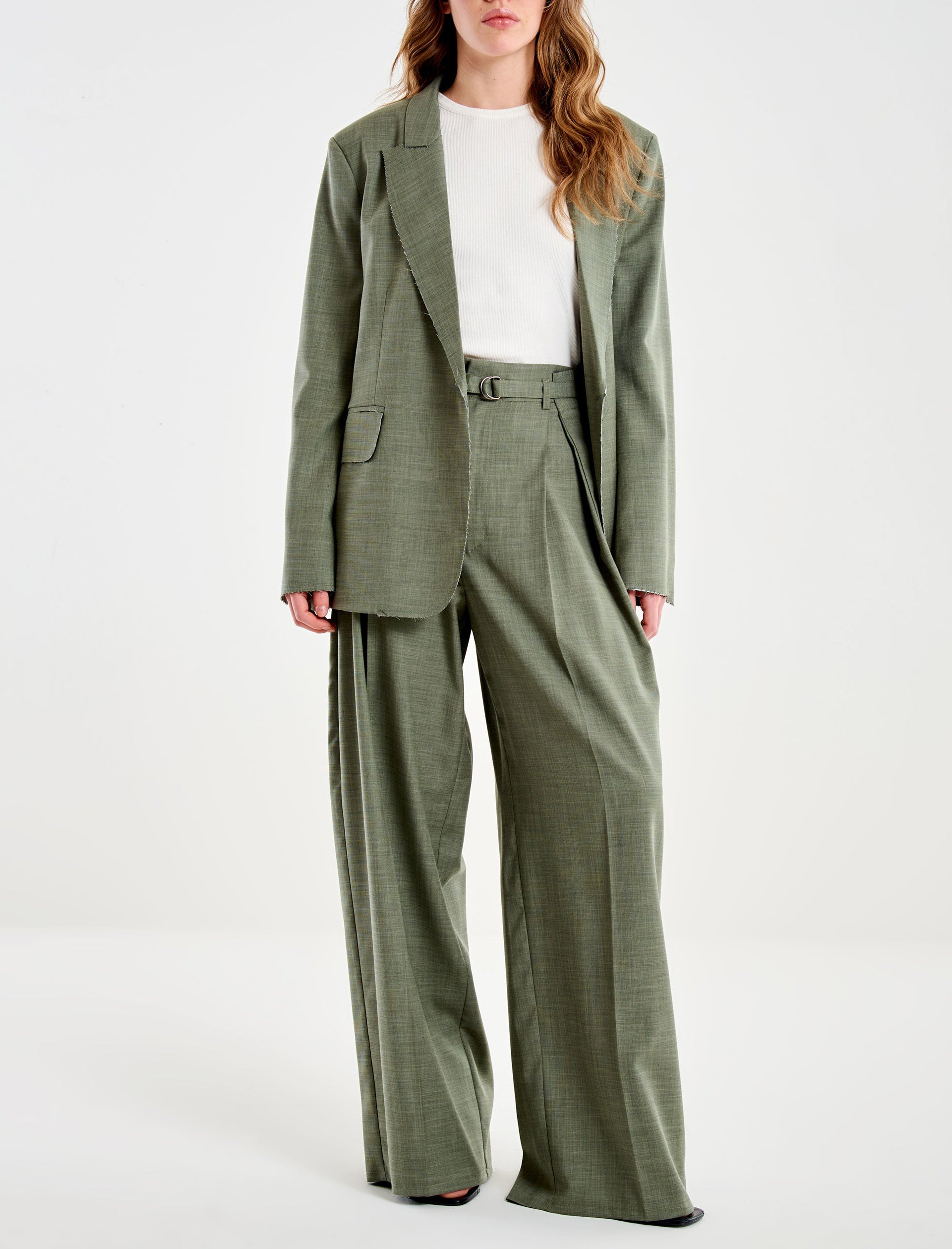 Pantalone ampio Vicolo TAB0092 Origano Donna