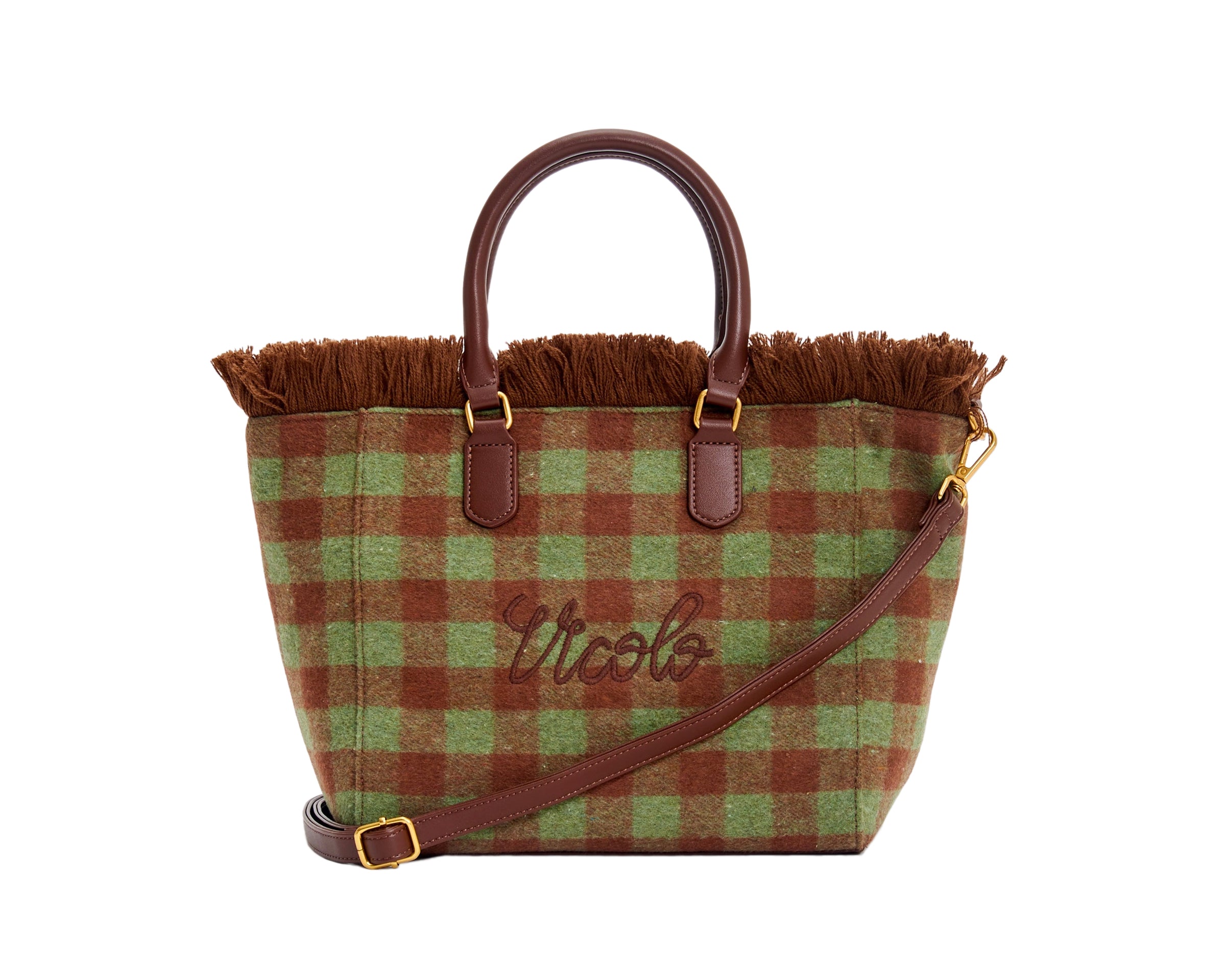 Borsa a mano Vicolo Bristol XAC0029 Marrone/Menta Donna