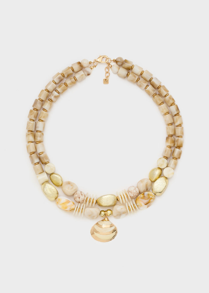 Collana multifili Nalì EMCL1219 Beige Donna