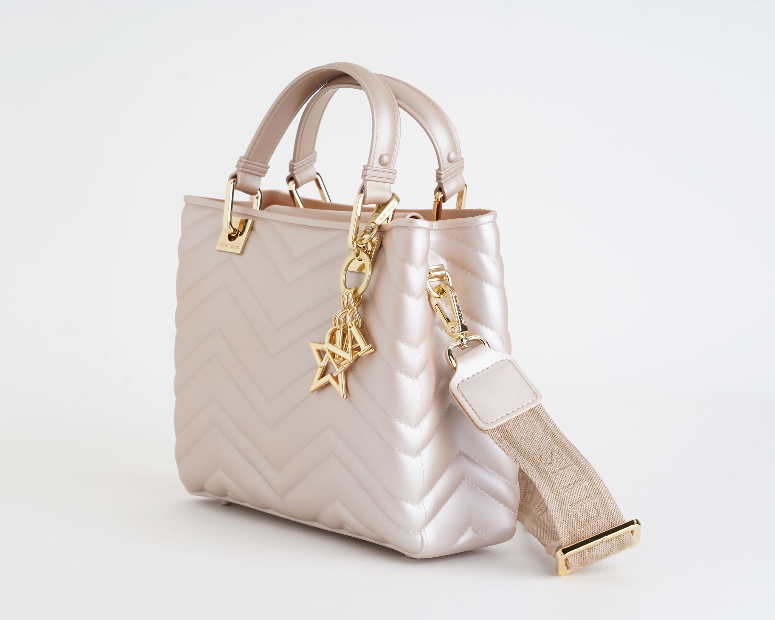 Borsa a mano Marc Ellis Krissy Wave M Donna Light Tan Light Gold - Vista laterale