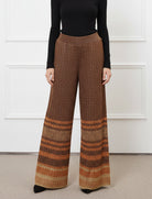 Pantaloni crop Aggel SS64123K Tan Gold
