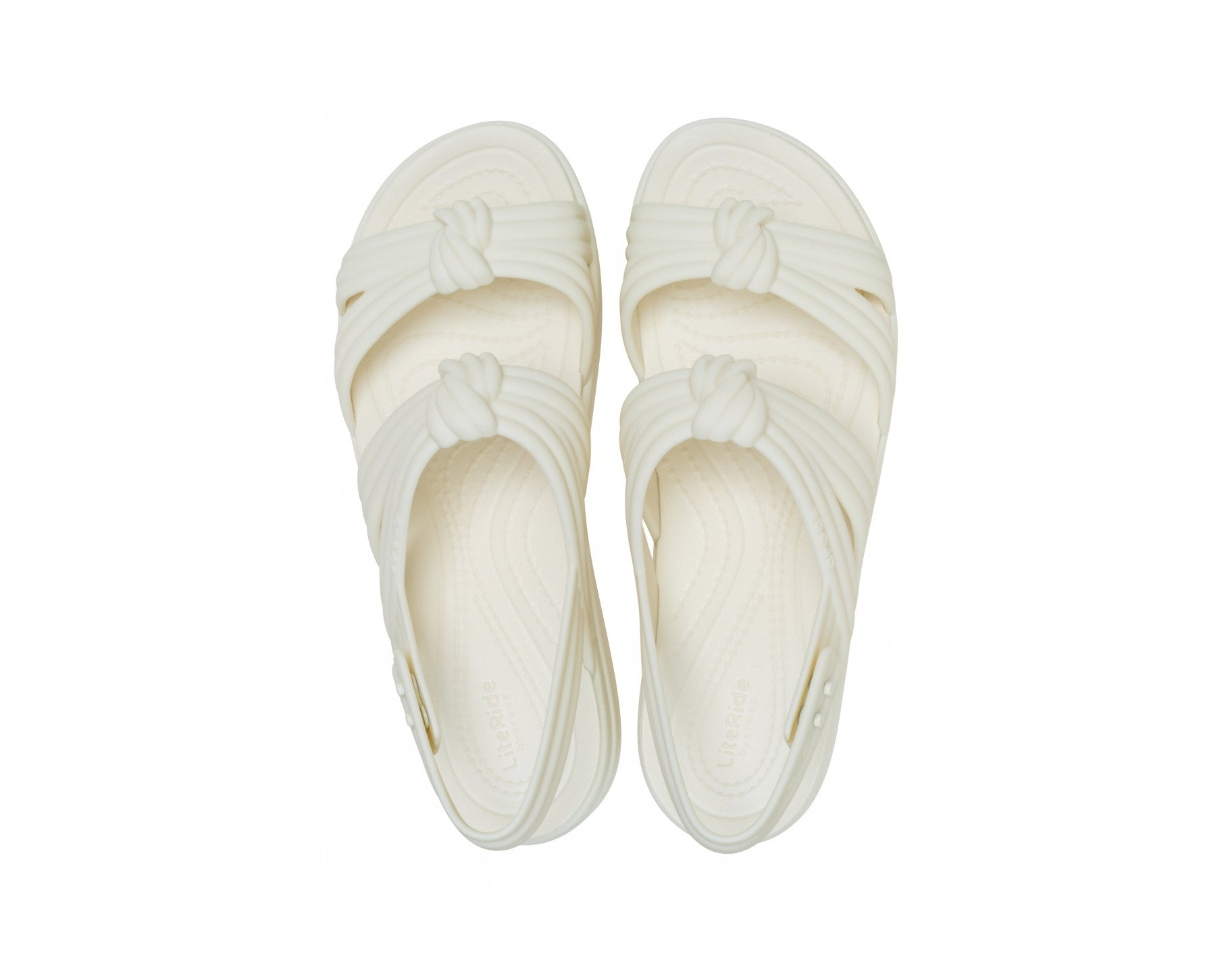 Sandalo Crocs Brooklyn Knot Low Wedge CR.212864 colore Ivory — CROCS