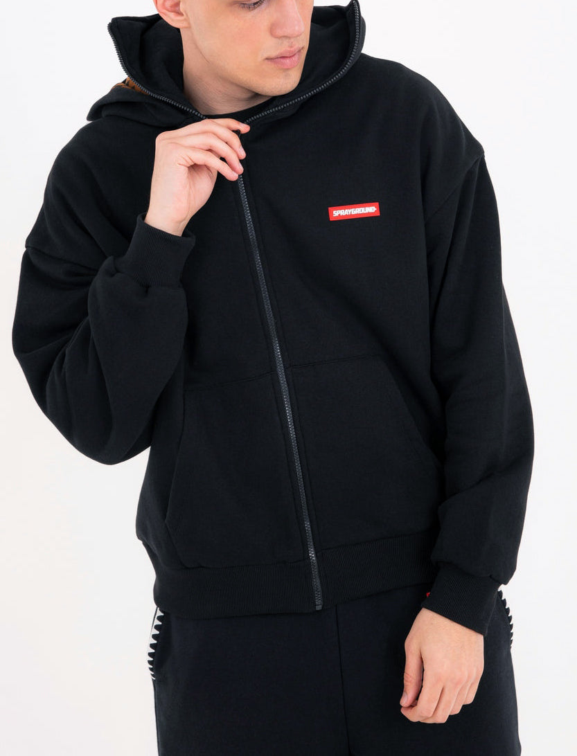 Felpa Sprayground Balaclava full-zip SP957G Nero Uomo