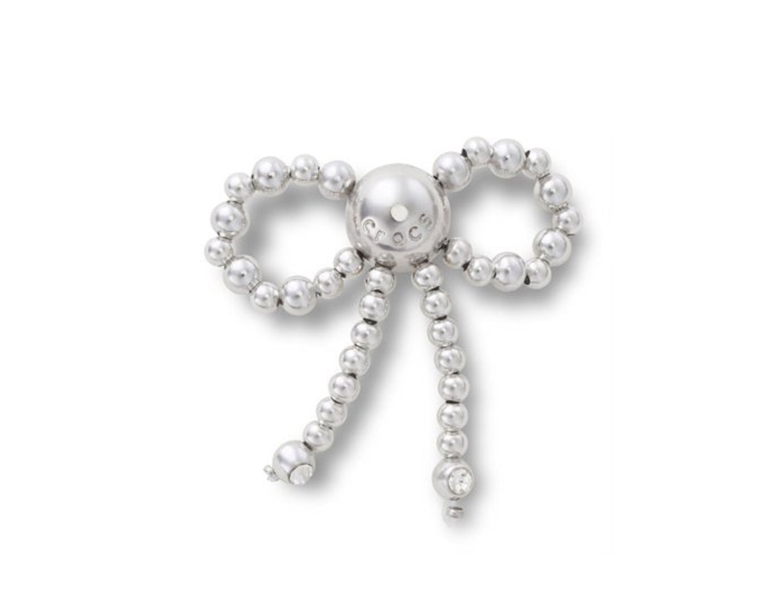 Charms Crocs Silver Breaded Bow CR.5672 JIB 