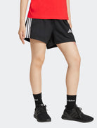 Short Adidas Essentials 3-Stripes Cotton JD0908 nero donna vista laterale