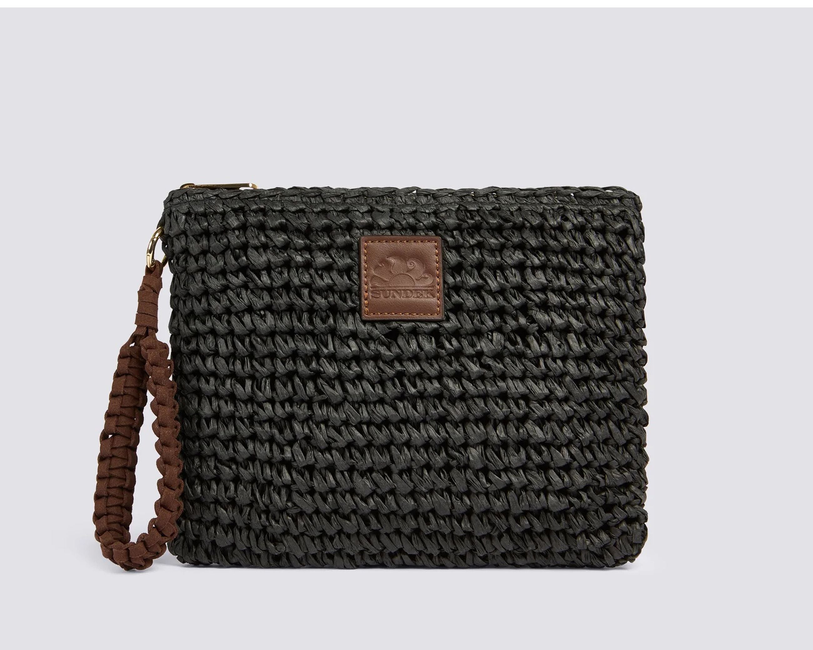 Mini Borsa in paper straw Sundek AW740ABPA100 Black