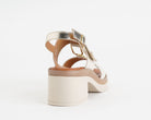 Sandali con tacco IGI&CO 1193422 burro platino da donna, tomaia in pelle e similpelle, tacco 65 mm

