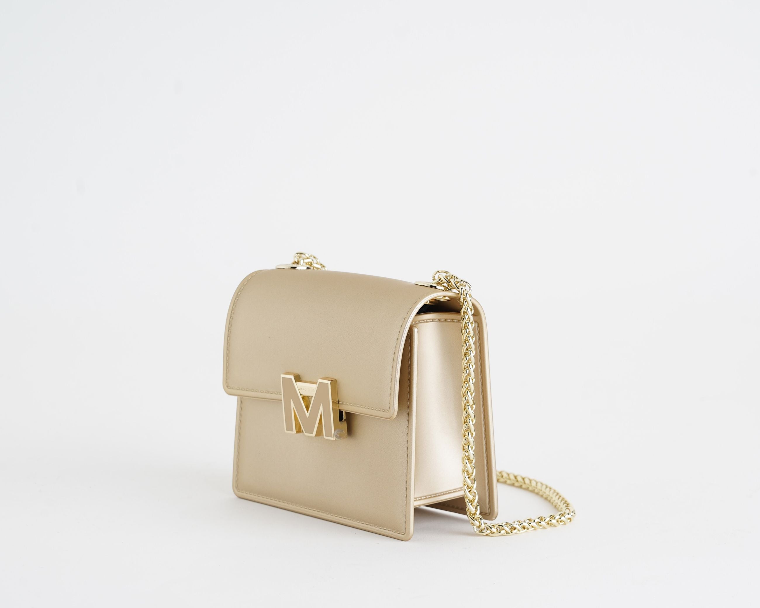 Borsa a spalla Marc Ellis Supermee S Donna Gold Light Gold – Vista laterale