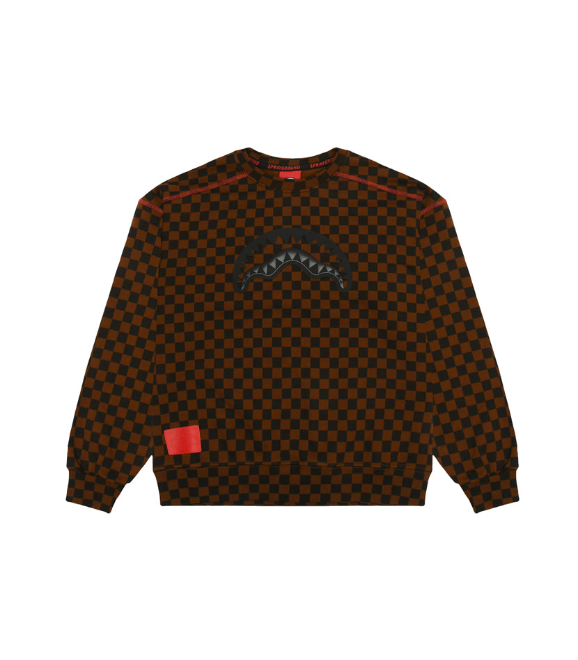 Felpa SPRAYGROUND Felpa Takeover The Throne Checkered Crewneck  SPY1364G Bambino