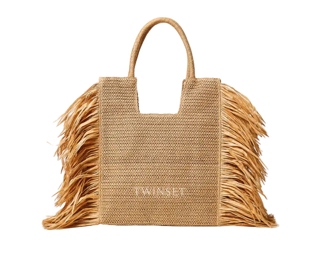 Borsa Shopper In Rafia Twinset 261LM8ABB Paglia Donna