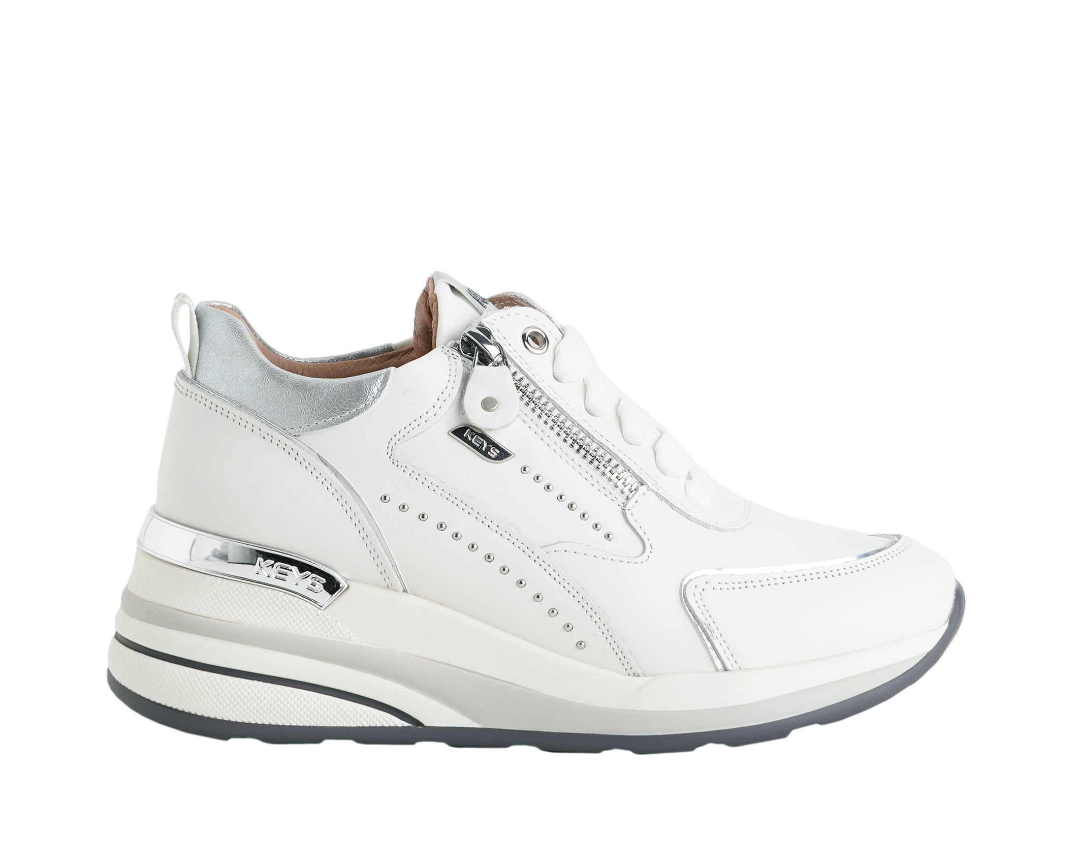Sneakers con zeppa KEYS K-11223 Bianco Donna