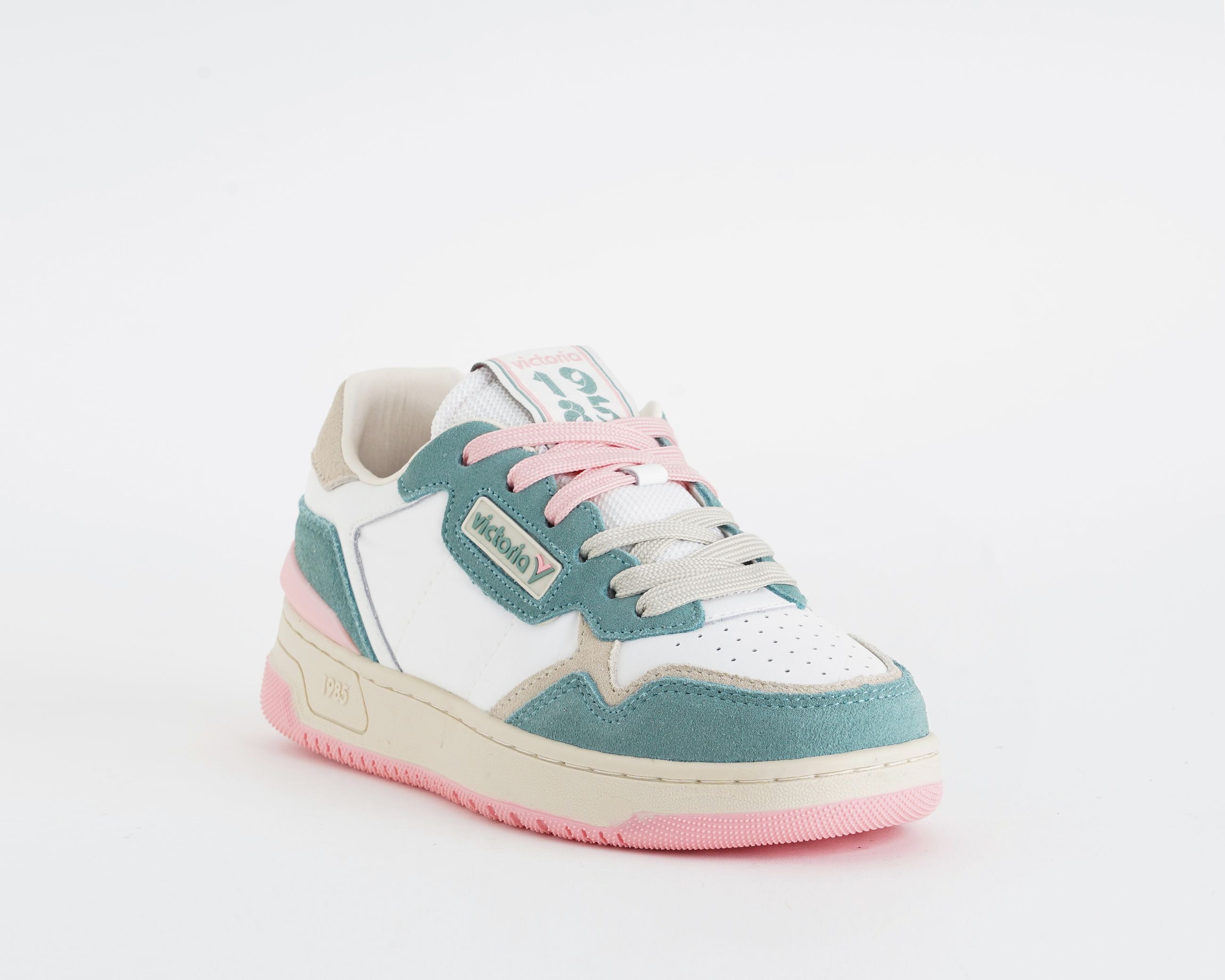 Sneakers Victoria C80 Urban 8800128 Jade Donna – pelle e nylon, logo anni '80, suola bicolore