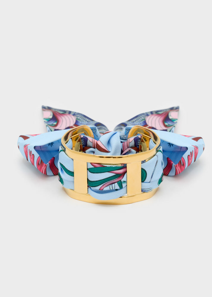 Bracciale con foulard Nalì Amira SJBR0006 Celeste Donna