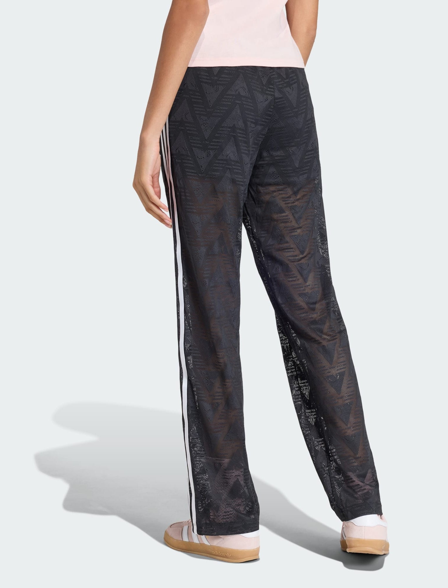Vista posteriore pantaloni Adidas Classic Lace Firebird KD0346 neri donna