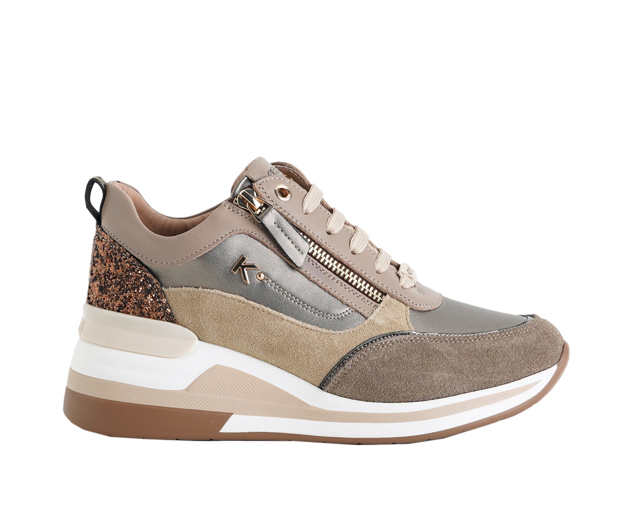 Sneakers con zeppa KEYS K-11242 Marrone Donna
